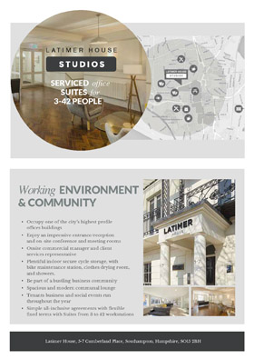 Latimer House Studios Brochure Cover
